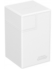 Кутия за карти Ultimate Guard Flip`n`Tray XenoSkin - Monocolor White (100+ бр.) -1